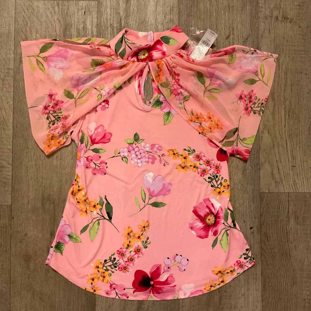 NWT New York & Company Floral Blouse